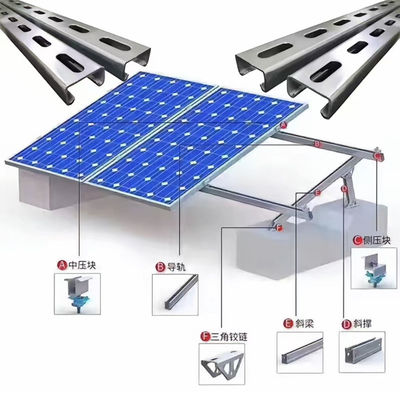 Panneau solaire de caravane support de rails montures inclinables pour le toit