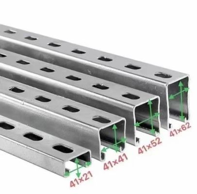 Type C acier Unistrut support de freinage sismique section de canal en fente