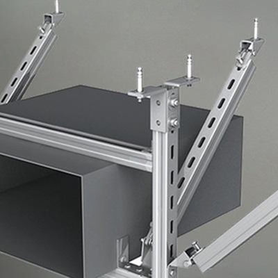 2 pouces boulonné plateau de câble soutiens de freinage sismique pour les luminaires personnalisés