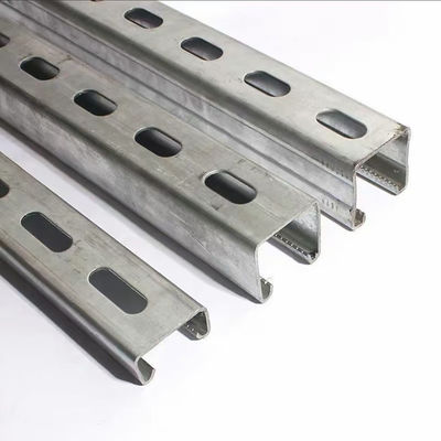 12 Gauge Solid Strut Channel Section en acier à l'acier doux pour la construction de structures